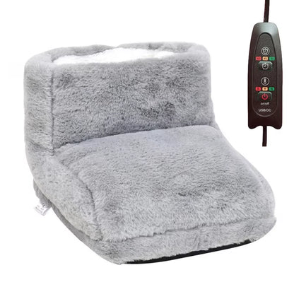USB Electric Foot Warmer Plush Heating Slippers Thermostatic Shoes Winter Feet Heater for Home Bedroom Sleeping Thermal