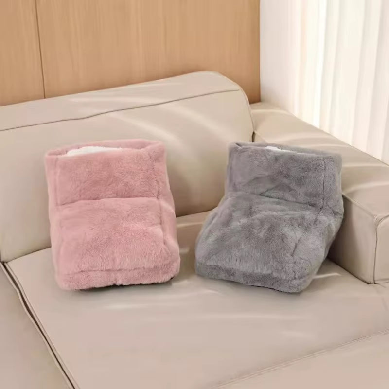 USB Electric Foot Warmer Plush Heating Slippers Thermostatic Shoes Winter Feet Heater for Home Bedroom Sleeping Thermal