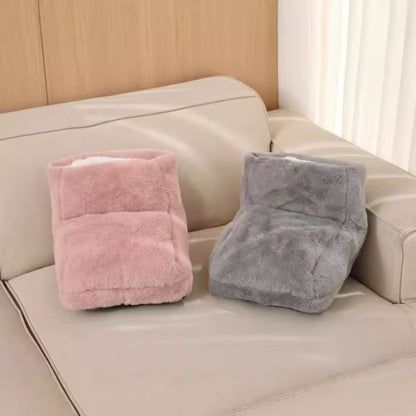 USB Electric Foot Warmer Plush Heating Slippers Thermostatic Shoes Winter Feet Heater for Home Bedroom Sleeping Thermal