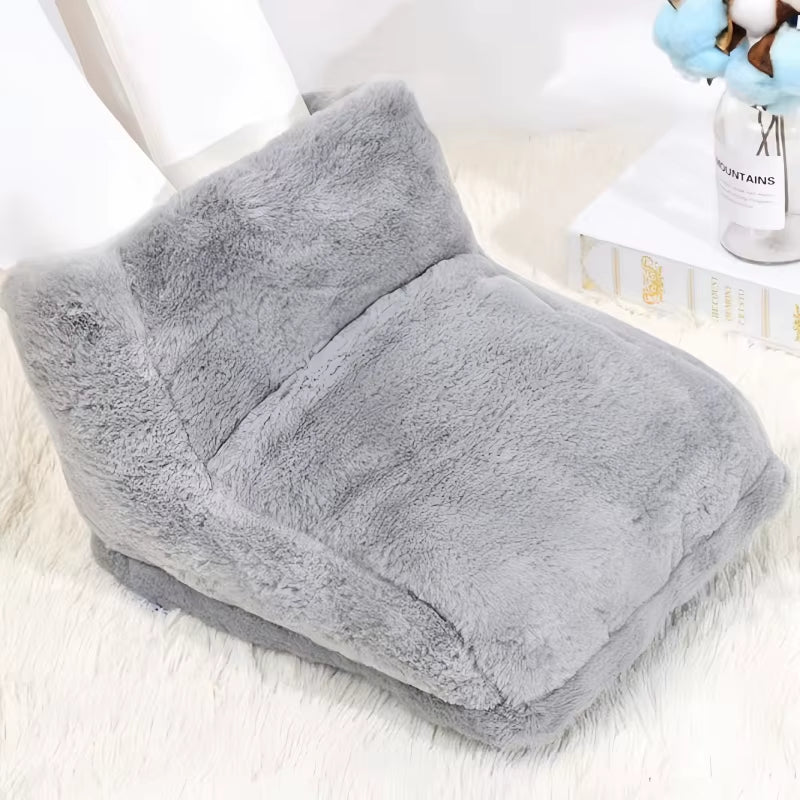 USB Electric Foot Warmer Plush Heating Slippers Thermostatic Shoes Winter Feet Heater for Home Bedroom Sleeping Thermal